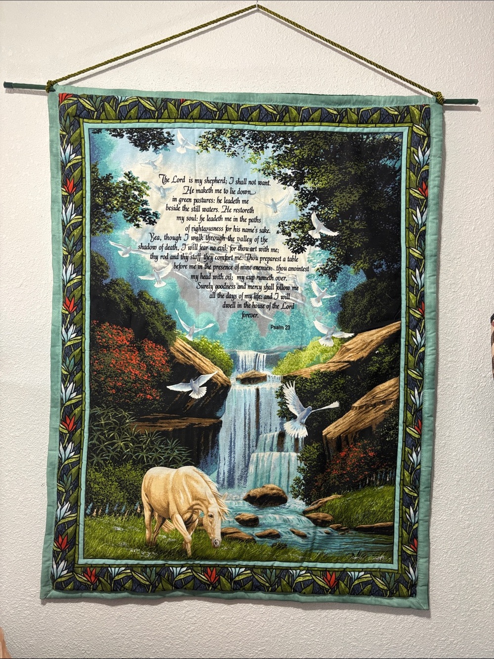 Quilted Psalm 23 Wall Hanging